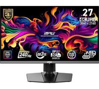 MSI MPG 272URX QD-OLED 68.6 cm 3840 x 2160 (UHD) Monitor de computadora, 240Hz, sincronización adaptativa, HDMI, Puerto DP, Montaje VESA, inclinación, Altavoz, 0.03 ms, Negro