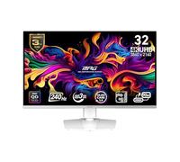 MSI MPG 321URXW QD-OLED 32 Pulgadas 3840 x 2160 (UHD) Monitor de computadora, 240 Hz, sincronización adaptativa, HDMI, Puerto DP, Montaje VESA, inclinación, Altavoz, 0.03 ms, Blanco