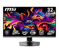 MSI, MPG 322URXDE QD-OLED, 32 Pulgadas, 4K UHD, 3840 x 2160, Monitor OLED, 240 Hz, 0,03 ms, DisplayHDR True Black 400, Compatible con G-Sync, HDMI 2.1, DP 2.1a, USB C (98 W PD), Altura Ajustable