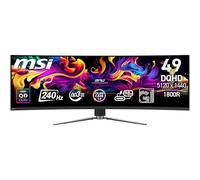 MSI MPG 491CQPX QD-OLED Monitor Curvo Gaming de 49" DQHD, 1800R, 5120 x 1440 Quantum Dot OLED Panel, 240Hz/0.03ms, 99% DCI-P3, Display HDR True Black 400, KVM, Negro