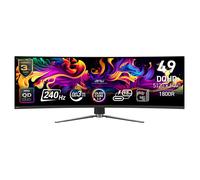MSI MPG 491CQPXDE - Monitor Gaming Curvo 49" (124.5 cm) QD-OLED, Resolución Dual QHD 5120x1440, 240Hz, 0.03ms, USB Hub/C, Negro