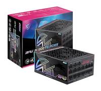MSI MPG Ai1300TS PCIE5, Fuente de alimentación Totalmente Modular para Juegos de 1300 W, Titanio 80+, Cables duales de 12 V-2 x 6, GPU Safeguard+, MOSFET SiC, protección de Ventilador, ATX 3.1 y PCIe
