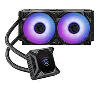 MSI MPG CoreLiquid K240 - Enfriador líquido para CPU AIO - Pantalla LCD de 2.4 pulgadas - Radiador de 9.4 pulgadas - Ventiladores dobles ARGB PWM de 120 mm