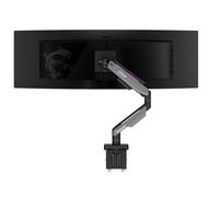 MSI MPG MT201R V2 - Brazo de Soporte para Monitor único RGB, soporta Pantallas de 17 a 49 Pulgadas y 44 Libras, Compatible con VESA, Soporte de Resorte de Gas Ajustable Resistente