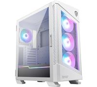 MSI MPG Velox 100R Caja Blanca para PC Gaming: Iluminación ARGB, Soporte Vertical para GPU, Rejillas de ventilación Laterales, Soporte para radiador de 360 mm, Type-C, Ventana abatible, Blanca