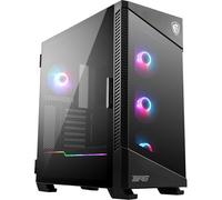 MSI MPG Velox 100R Caja PC Mid-Tower - Capacidad para Placa Base, Puerta de Vidrio Templado, 4 Ventiladores ARGB 120mm, Mystic Light, Soporta 2 Radiadores de 360mm & Ventilación Lateral Opcional