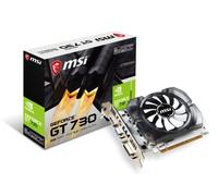 MSI N730-2GD3V3 GeForce GT 730 2 GB GDDR3 - Tarjeta gráfica (GeForce GT 730, 2 GB, GDDR3, 128 bit, 4096 x 2160 Pixeles, PCI Express x16 2.0)