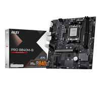 MSI Pro B840M-B Placa Base, mATX - Soporta procesadores AMD Ryzen 9000/8000/7000, AM5 - DDR5 Memory Boost (8000+ MT/s OC), PCIe 4.0 x16, M.2 Gen4, 2.5G LAN