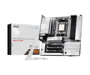 MSI PRO B850M-A WIFI PZ - Placa base MATX de conexión trasera - Soporta procesadores AMD Ryzen 9000/8000/7000, AM5 - DDR5 Memory Boost (8200+ MT/s OC), PCIe 5.0 x16 y 4.0 x4, M.2 Gen5, Wi-Fi 7, 5G LAN