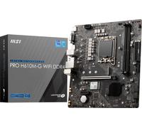 MSI Pro H610M-G WiFi DDR4 ProSeries - Placa Base (mATX, Intel Core de 12ª/13ª generación, Enchufe LGA 1700, DDR4, PCIe 4, LAN de 2.5G, Ranuras M.2, USB 3.2, Wi-Fi 6)
