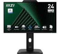MSI Pro MP242PMG, Monitor de computadora IPS 1920 x 1080 (FHD) de 24 Pulgadas, 120 Hz, cámara Web, sincronización adaptativa, EPEAT Silver, HDMI, DisplayPort, Puerto VGA, Montaje VESA, inclinación