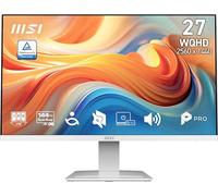 msi Pro MP273QW E14 Pantalla de Ordenador IPS 27" 2560x1440 (QHD), 144Hz, sincronización adaptativa, HDMI, Puerto DP, Montaje VESA, Altura Ajustable, inclinación, Altavoz, 1 ms, Blanco
