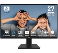 MSI PRO MP275Q Monitor de oficina WQHD de 27 pulgadas, panel IPS de 2560 x 1440, 100 Hz, visualización amigable con los ojos, altavoces integrados, inclinación ajustable - HDMI 2.0b, DP (1.2a)