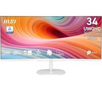 msi Pro MP341CQW E12 - Pantalla para Ordenador (34", VA 3440 x 1440 (UWQHD), 120 Hz, sincronización adaptativa, HDMI, DisplayPort, Montaje VESA, Altavoz, 1 ms, Blanco