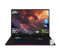 MSI Raider 18 HX Gaming AI PC Laptop | 18 pulgadas QHD+ IPS 240Hz (100% DCI-P3) | Intel 24-Core Ultra 9 285HX (> i9-14900HX) | 64GB DDR5 2TB SSD | GeForce RTX 5080 GDDR7 DLSS4 WinSS4 11 Pro con