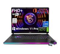 MSI Raider GE68HX - Laptop para juegos, GeForce RTX 4070, pantalla FHD+ de 40.6 cm, Intel 14 GEN Core i9-14900HX, 32GB DDR5 RAM, 1TB SSD, con unidad de DVD externa y de vida de oficina, Win 11 Pro, KB