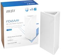 MSI Roamii BE Lite Mesh System - 1 paquete (WiFi 7, BE 5000, hasta 5,800 pies cuadrados de cobertura, compatible con más de 120 dispositivos, puerto Ethernet de 2.5 Gbps, MU-MIMO MLO)