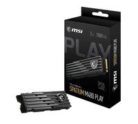 MSI SPATIUM M480 PCIe 4.0 NVMe M.2 2TB Play Disco Duro SSD, de 2TB (Gen4x4, 1.4, Tamaño 80.40mm x 24.00mm x 10.70mm, Lectura 7000 MB/s, Escritura 6800 MB/s), Compatible con PS5, Negro