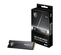 MSI SPATIUM M560 PCIe 5.0 NVMe M.2 SSD portátil de 1 TB, Unidad Externa de Estado sólido de 1 TB, velocidades de hasta 10200 MB/s, USB-C, Almacenamiento fiable para Juegos, Estudiantes, Profesionales