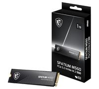 MSI Spatium M560 SSD 1TB PCIe 5.0 NVMe M.2 Unidad de Estado sólido Interna, 10.200MB/s Read & 8.400MB/s Write, 3D NAND, Built-In Data Security, Center