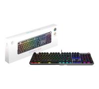 MSI Strike 600 Silent FR Teclado Gaming Silencioso - Interruptores táctiles Kailh Midnight Pro Silent, Teclas ergonómicas, Base Antideslizante, RGB Mystic Light por Tecla, USB 2.0 - Tamaño Completo