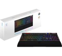 MSI Strike Pro Wireless ES, QWERTY, ES Layout - Teclado Gaming mecánico silencioso, interruptores táctiles silenciosos, Hot-Swap, Teclas PBT, 2.4GHz, Bluetooth, luz mística RGB por tecla, 4200mAh