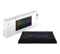 MSI Strike Pro Wireless - Teclado mecánico silencioso Azerty, interruptores silenciosos táctiles Intercambiables a Caliente, keycaps PBT, 2,4 GHz, Bluetooth, RGB Mystic Light por Tecla, Batt 4200 mAh