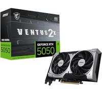 MSI Tarjeta gráfica Gaming RTX 5050 8G Ventus 2X OC (8 GB GDDR6,128 bits, Rendimiento Extremo: 2617 MHz, DisplayPort x3 2.1a, HDMI 2.1b, NVIDIA Blackwell Architecture)