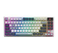 MSI Forge GK600 TKL Wireless Sky, QWERTY, ES Layout - INTERRUPTORES MECÁNICOS LINEALES - Teclada PBT sublimadas, Base Antideslizante, LED RGB, USB 2.0, Bluetooth, 2,4 GHz - Tenkeyless