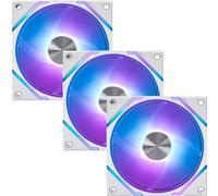 MSI Ventilador MPG EZ120 ARGB WHITE-3W - Ventilador ARGB de 120 mm, bloque de conector magnético patentado, conexión en cadena de margarita, rodamiento dinámico fluido + fijación de tuerca adicional,