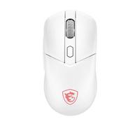MSI Versa 300 Wireless Gaming Mouse - Sensor óptico de 8000 dpi, tasa de sondeo de 1000 Hz, simétrico, Kailh de 30M+ clics, 6 Botones, batería de 50 Horas, latencia de 1ms, RGB, 60g, Blanco