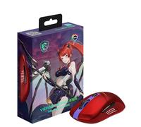 MSI Versa W MLG Edition - Ratón Rojo para Juegos, 26,000 dpi, interruptores Kailh de más de 60 m, Sensor óptico, diseño ergonómico de Mano ambitextro, luz RGB