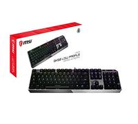 MSI Vigor GK50 Low Profile Teclado USB QWERTY Inglã‰S DE EE. UU. Negro, METÁLICO
