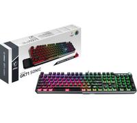 MSI Vigor GK71 Sonic US Layout - Teclado para Juegos QWERTY (con Cable Sonic Red Switch, Negro, RGB por botón)