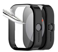 Msiall [2 piezas Película protectora de pantalla negro con vidrio templado para,dureza 9H, estuche protector completo delgado para inteligente CMF by Nothing Watch Pro/CMF Watch Pro