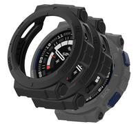 Msiall [2 Piezas] Película Protectora de Pantalla Negro con Vidrio Templado para,dureza 9H, Parachoques, Estuche Protector Completo Delgado para Inteligente Amazfit Active Edge