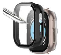 Msiall [2 piezas Película protectora de pantalla negro Transparente con vidrio templado para,estuche para PC con dureza 9H, parachoques, estuche protector completo delgado para honor watch 4