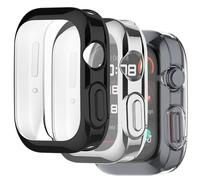 Msiall 3 piezas Compatible con estuche protector HUAWEI Watch D2,protector de pantalla de TPU flexible de protecci贸n completa,estuche protector de pantalla antirrayas con -Negro plateado transparente