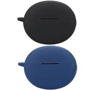 Msiall [3 Piezas] de Silicona Compatible con OnePlus Buds Pro 3, [Admite Carga inalámbrica] [Funda Protectora a Prueba de Golpes] [Mosquetón] Lindo de Dibujos Animados en 3D Black Blue Pink