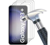 Msiall [4 Piezas Vidrio Templado Compatible con Galaxy S23+ Película Protectora [sin Burbujas] [Fácil de Instalar], antihuellas, dureza 9H