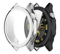 Msiall Compatible con estuche protector Huawei watch GT4 46mm, protector de pantalla de TPU flexible de protección completa, estuche protector de pantalla antirrayas con -Negro plateado
