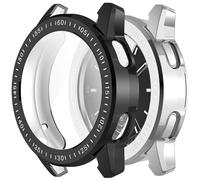 Msiall Compatible con estuche protector mi Watch S3, protector de pantalla de TPU flexible de protección completa, estuche protector de pantalla antirrayas con -Negro plateado