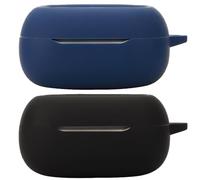 Msiall de Silicona Compatible con JBL Live Buds 3, [Admite Carga inalámbrica] [Funda Protectora a Prueba de Golpes] [Funda [Mosquetón] Lindo de Dibujos Animados en 3D Black Blue