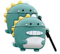 Msiall de Silicona Compatible con Lenovo LP40, [Admite Carga inalámbrica] [Funda Protectora a Prueba de Golpes] [Funda [Mosquetón] Lindo de Dibujos Animados en 3D Blue Dinosaur