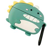 Msiall de Silicona Compatible con OPPO enco X2, [Admite Carga inalámbrica] [Funda Protectora a Prueba de Golpes] [Funda [Mosquetón] Lindo de Dibujos Animados en 3D Blue Dinosaur