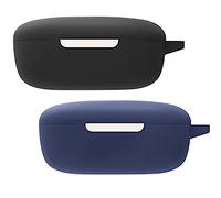 Msiall de Silicona Compatible con redmi Buds 4 Lite, [Admite Carga inalámbrica] [Funda Protectora a Prueba de Golpes] [Funda [Mosquetón] Lindo de Dibujos Animados en 3D Black Blue