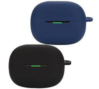 Msiall de Silicona Compatible con redmi Buds 5 Pro, [Admite Carga inalámbrica] [Funda Protectora a Prueba de Golpes] [Funda [Mosquetón] Lindo de Dibujos Animados en 3D Black Blue