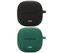 Msiall de Silicona Compatible con redmi Buds 6 Lite, [Admite Carga inalámbrica] [Funda Protectora a Prueba de Golpes] [Funda [Mosquetón] Lindo de Dibujos Animados en 3D Black Green