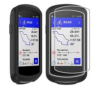 Msiall Funda Negro Protectora Compatible con Edge 1040/Edge 1040 Solar-Parachoques Protector de Cuerpo Completo| Funda Protectora de Silicona+2 Piezas Protector de Pantalla de dureza 9h