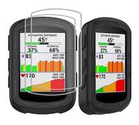 Msiall Funda Negro Protectora Compatible con Edge 840-Parachoques Protector de Cuerpo Completo| Funda Protectora de Silicona+2 Piezas Protector de Pantalla de dureza 9h